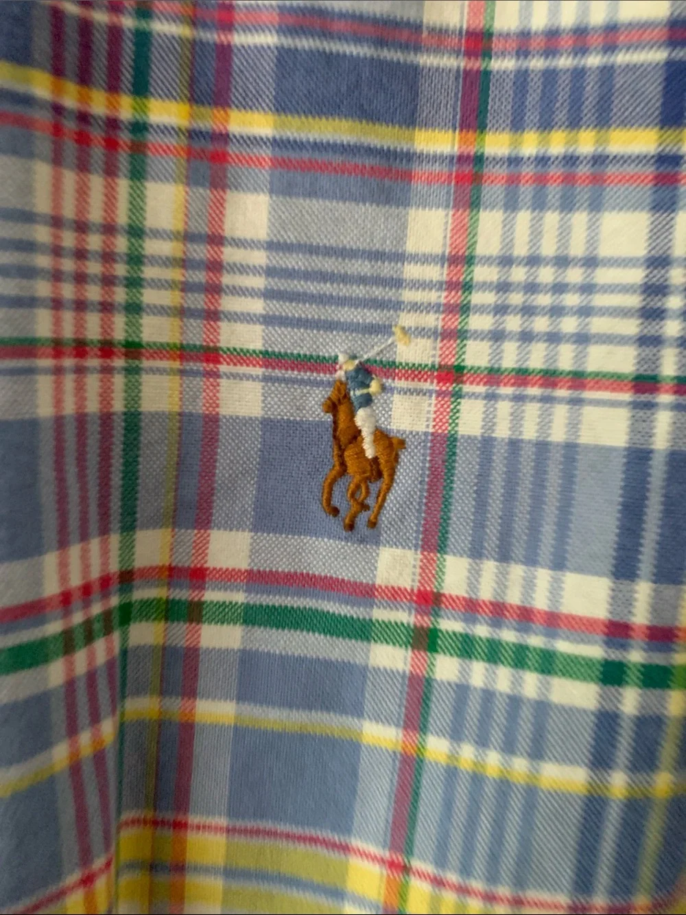 Polo by Ralph Lauren Multicolor Pastel Plaid Short-Sleeve Button-Down Shirt